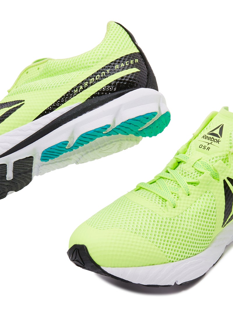OSR Harmony Racer Lace-up Running Shoes Neon Green/Black