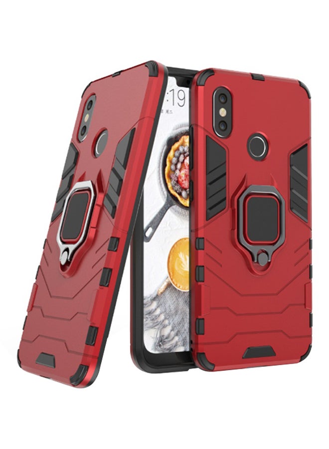 ATOKIT Case Cover With Car Holder For Xiaomi Redmi Note5 Wine Red 