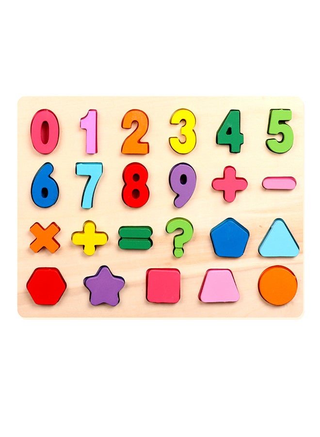 Cubic Wooden Digital Alphabet Building Puzzle