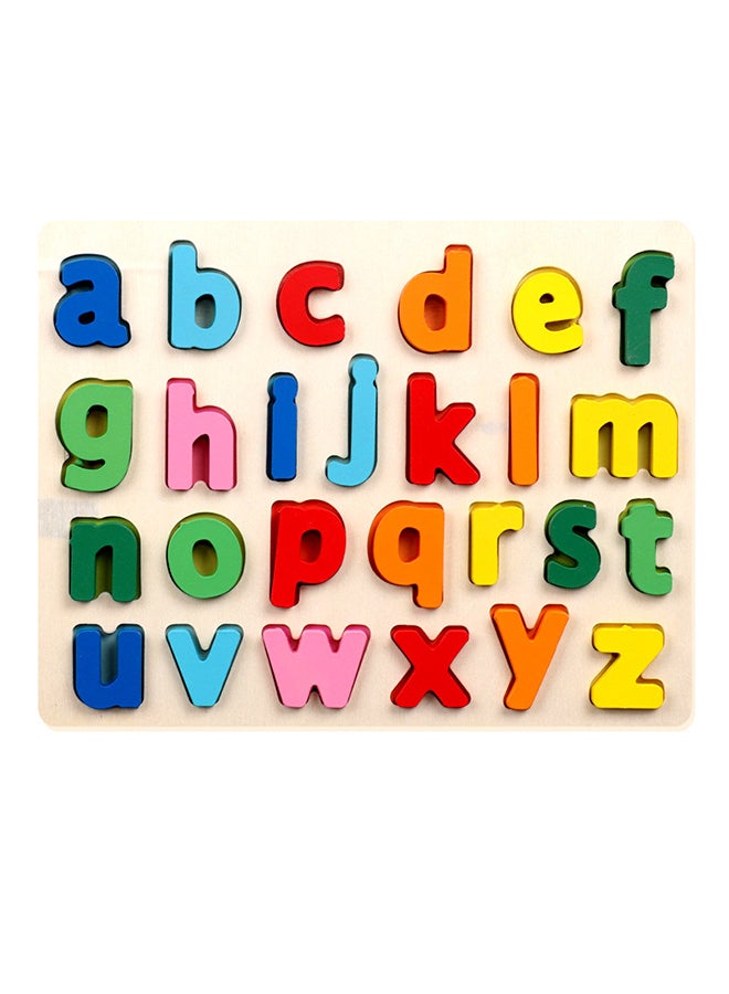 أحجية مكعبات بناء بشكل حروف أبجدية من الخشب بتصميم مكعب