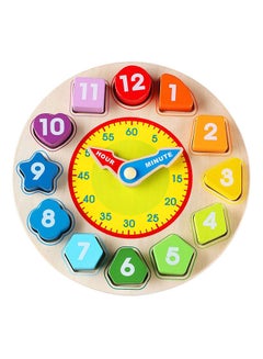 Wooden Shape Sorting Clock Toddlers D 8.4inch