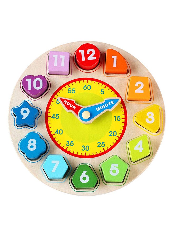 Generic - Wooden Shape Sorting Clock Toddlers D 8.4inch - Image 1