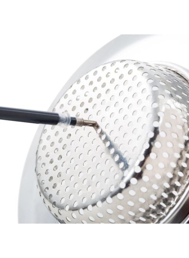 طقم مصافي لمغسلة المطبخ مكون من قطعتين فضي 4.5بوصة - Image 2