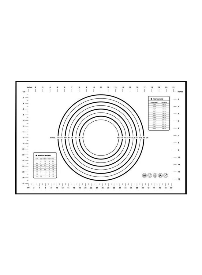 بساط معجنات لعجن العجين ولفه أبيض 40 x 60سم - Image 1