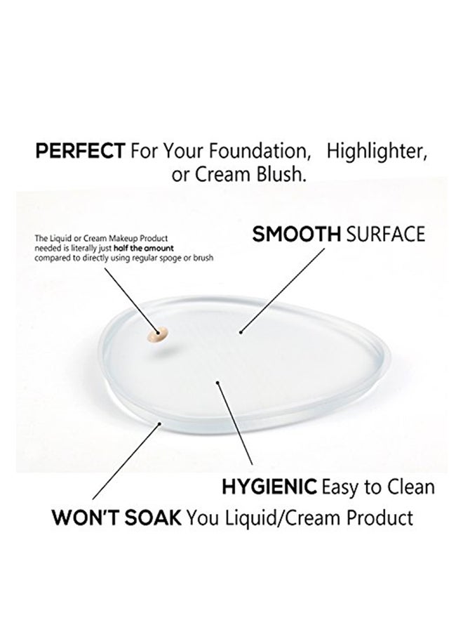 إسفنجة من السيليكون لوضع مستحضرات تجميل أبيض - Image 3