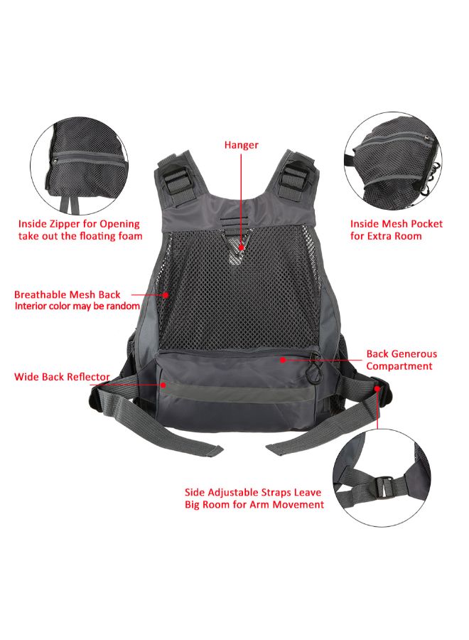 LIXADA Multi Pocket Breathable Mesh Fishing Waistcoat - Image 4