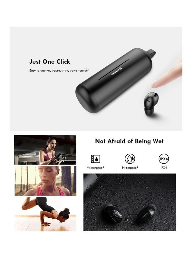 Awei Wireless In-Ear Earbuds Black - Image 5