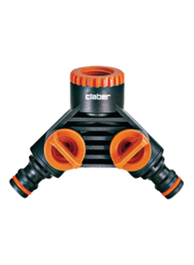Claber Double Tap Connector Orange/Black
