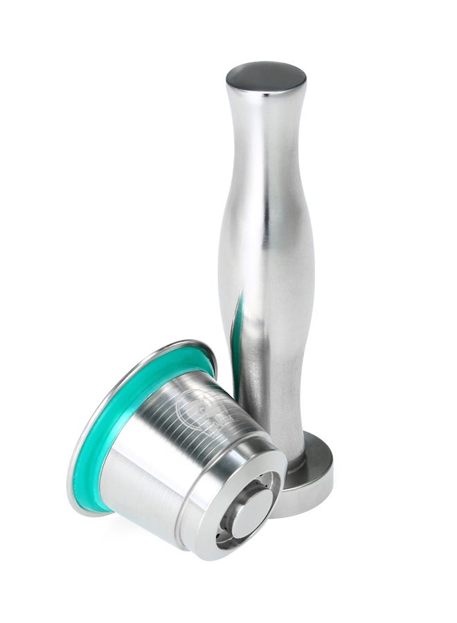 Espresso Coffee Tamper Powder Press Hammer Silver 11 x 3.5 x 5.5cm