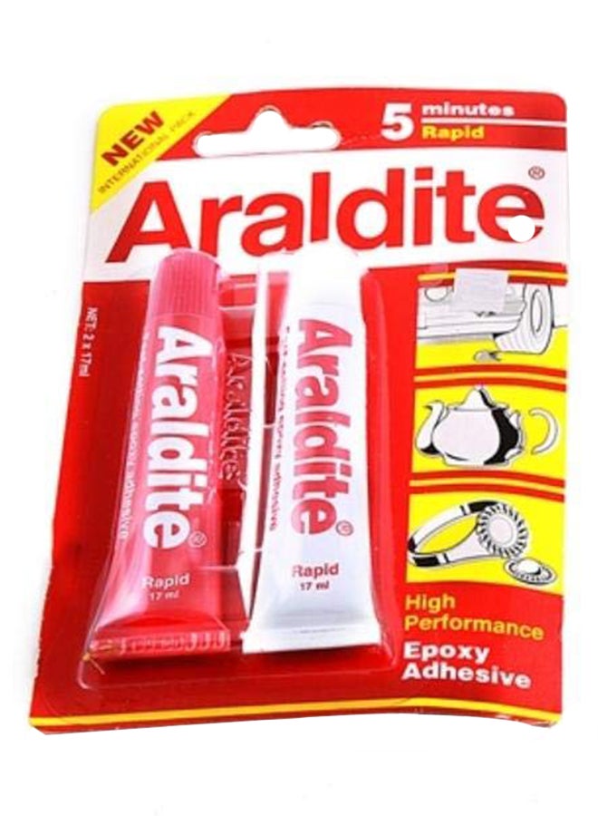 Araldite - 2-Tube Epoxy Adhesive Red 17mm - Image 1