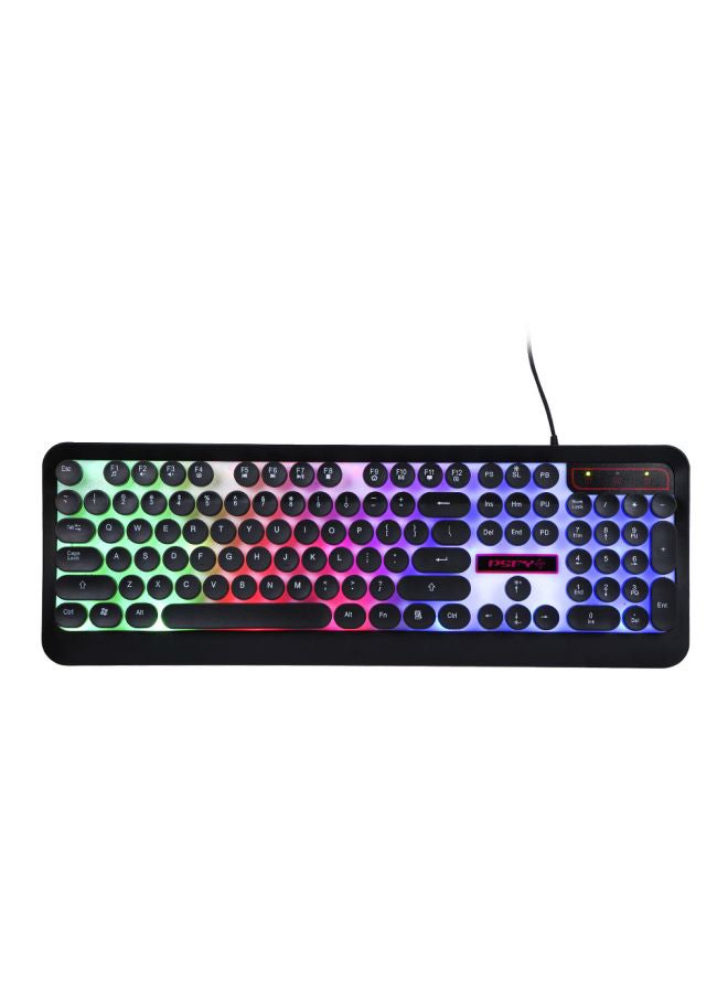 Ergonomic Design Rainbow LED Gaming Keyboard For PC Laptop -wired  - Image 1