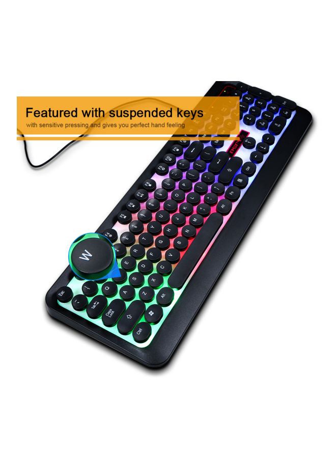Ergonomic Design Rainbow LED Gaming Keyboard For PC Laptop -wired  - Image 4