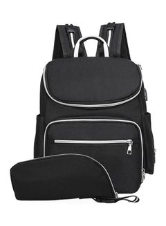 Maternity Nappy Bag with USB Interface 11.8 x 6.3 x 13.8inch