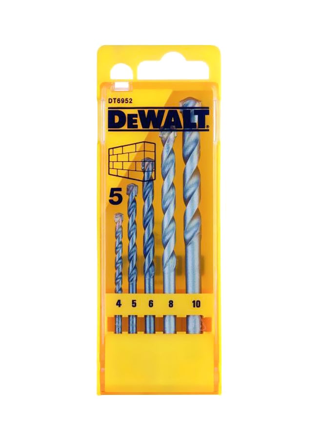 DEWALT 5-Piece Masonry Drill Bit Set Silver 4 - 10 MM