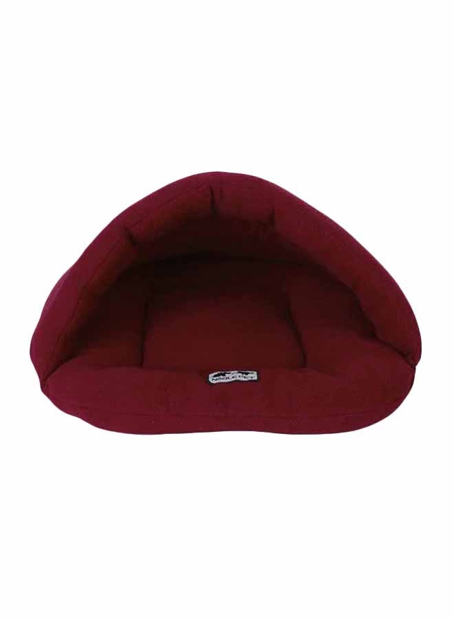 بساط على شكل عش للحيوانات الأليفة أحمر داكن XS