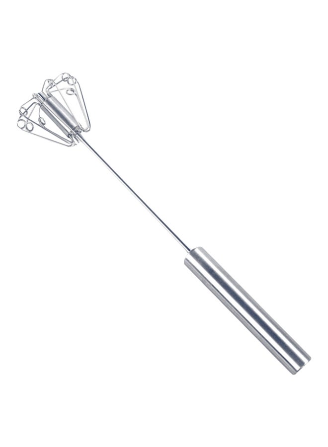 Generic - Portable Semi-Automatic Egg Mixer Silver 10x10cm - Image 1