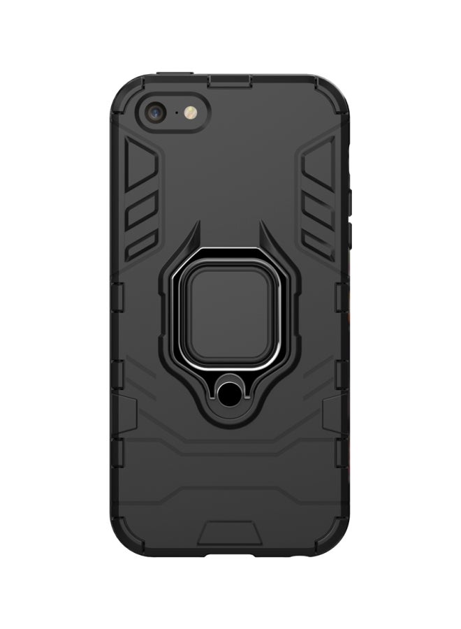 Magnetic Hard Case With Ring Holder For Apple iPhone 5/5S Black 