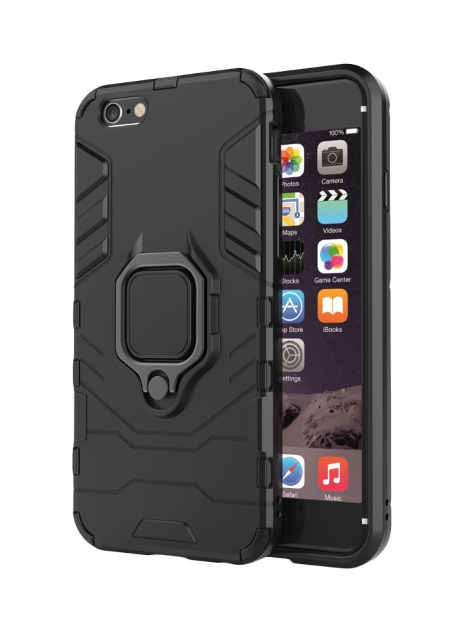 Magnetic Hard Case With Ring Holder For Apple iPhone 6Plus/6S Plus Black/Grey - Image 1