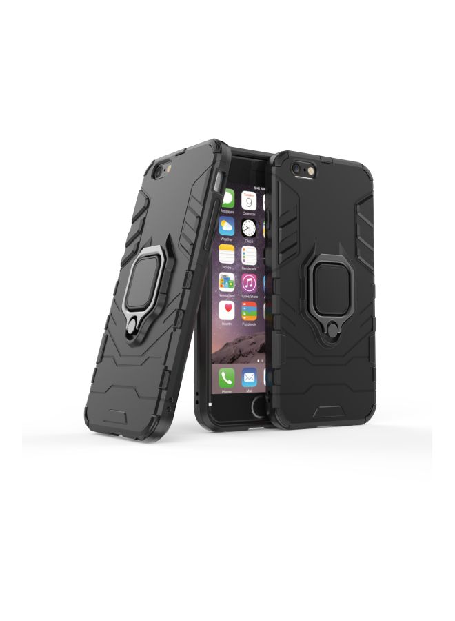 Magnetic Hard Case With Ring Holder For Apple iPhone 6Plus/6S Plus Black/Grey - Image 2