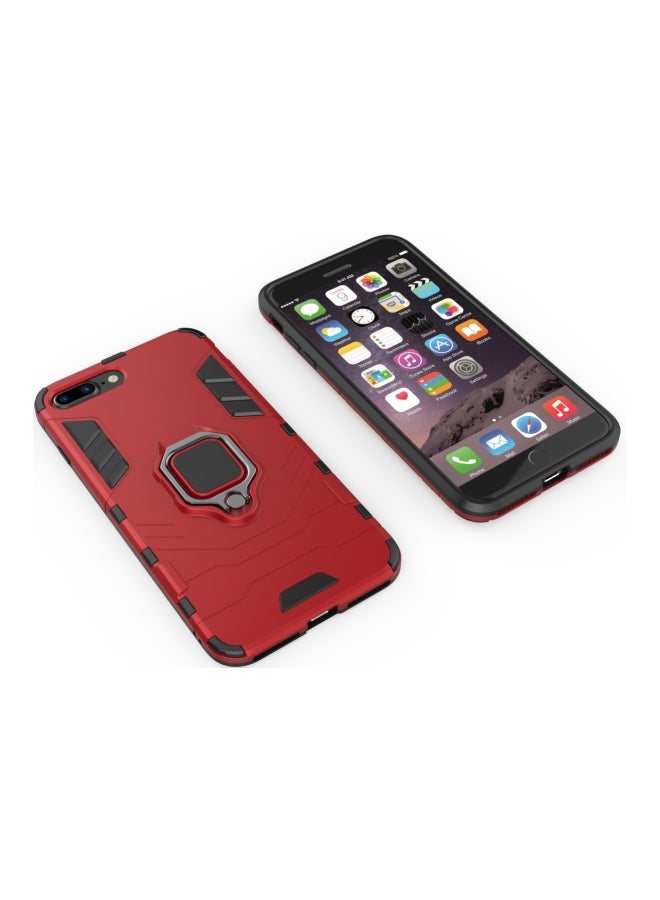Magnetic Hard Case With Ring Holder For Apple iPhone 7/8 Plus Red/Black - Image 5
