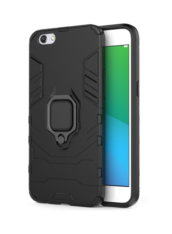 Ring Holder Case Cover For OPPO R9S Black - Image 2