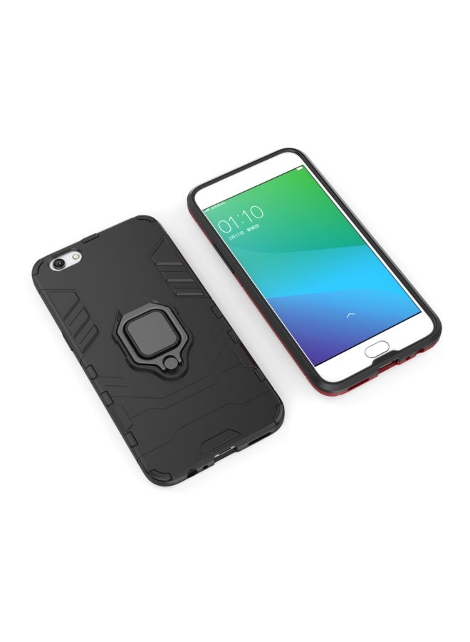 Ring Holder Case Cover For OPPO R9S Black - Image 4
