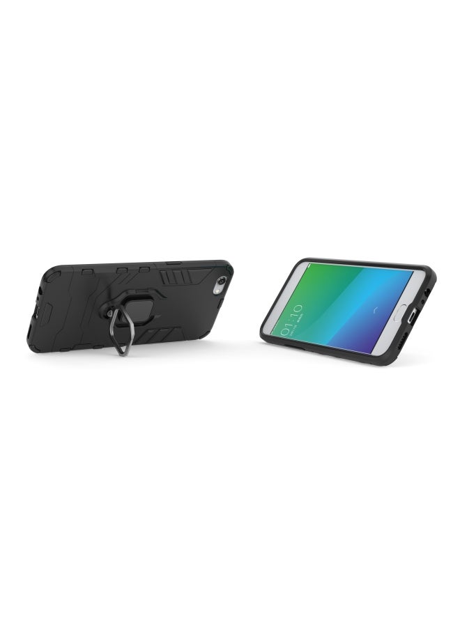 Ring Holder Case Cover For OPPO R9S Black - Image 5