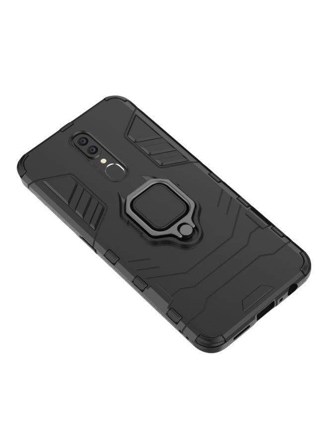Hard Case Cover With Ring Holder For Oppo F11 Black  - Image 1