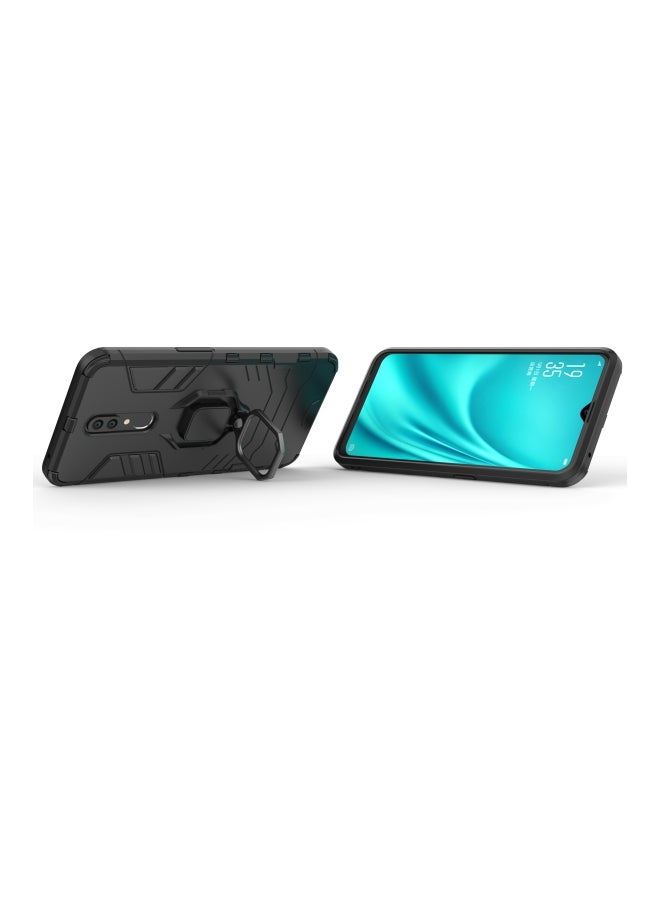 Hard Case Cover With Ring Holder For Oppo F11 Black  - Image 2