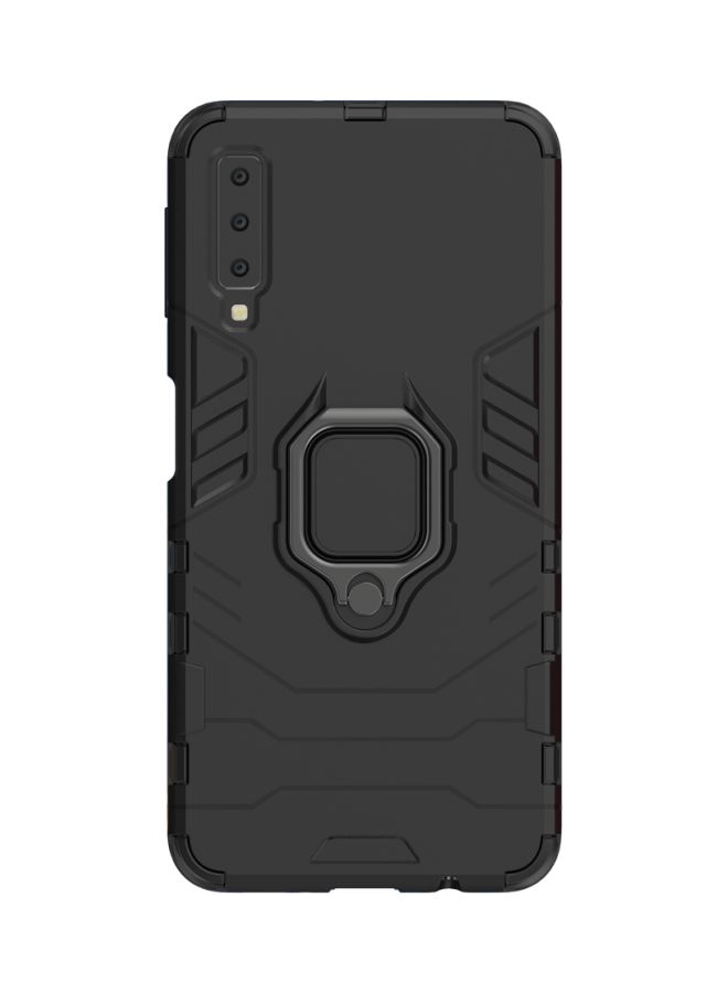 Magnetic Case Cover With Finger Ring Holder Samsung A7(2018) Black  - Image 1