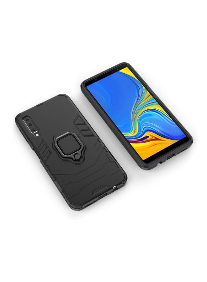 Magnetic Case Cover With Finger Ring Holder Samsung A7(2018) Black  - Image 4