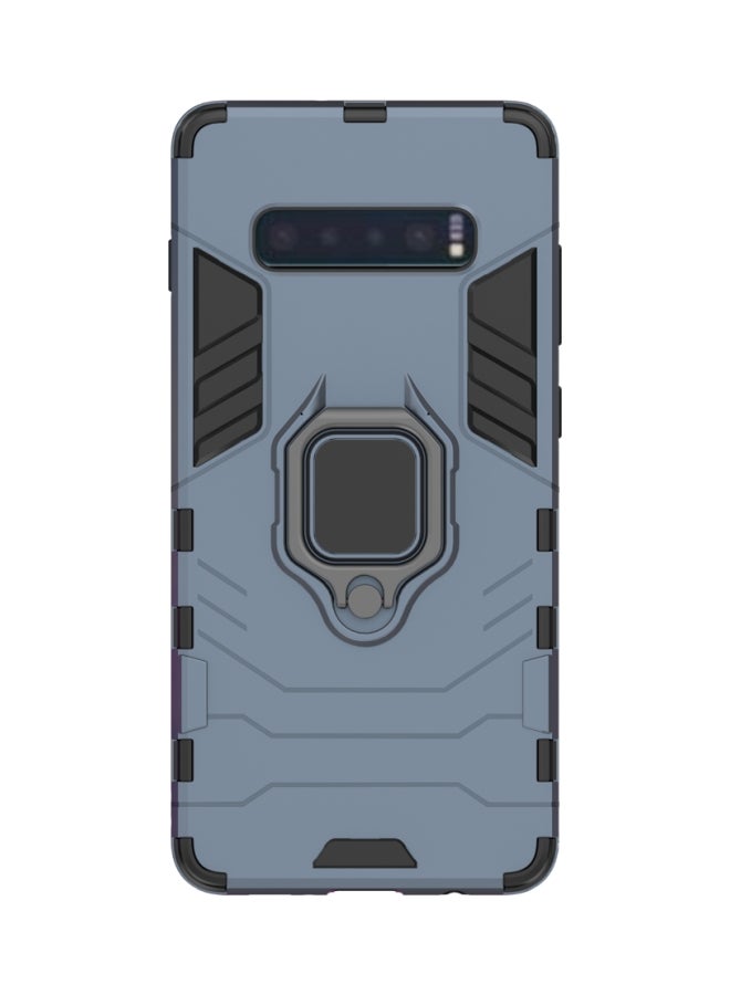 Hard Case Cover With Ring Holder For Samsung S10 Plus Blue/Black - Image 1