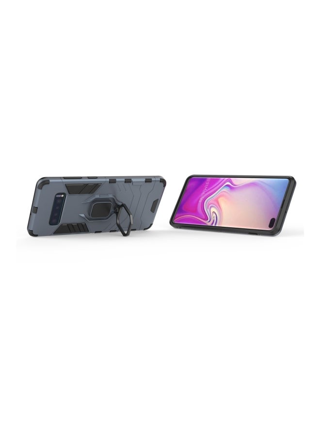 Hard Case Cover With Ring Holder For Samsung S10 Plus Blue/Black - Image 5