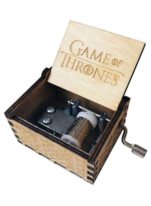 Carved Game of Thrones Wooden Mini Music Box