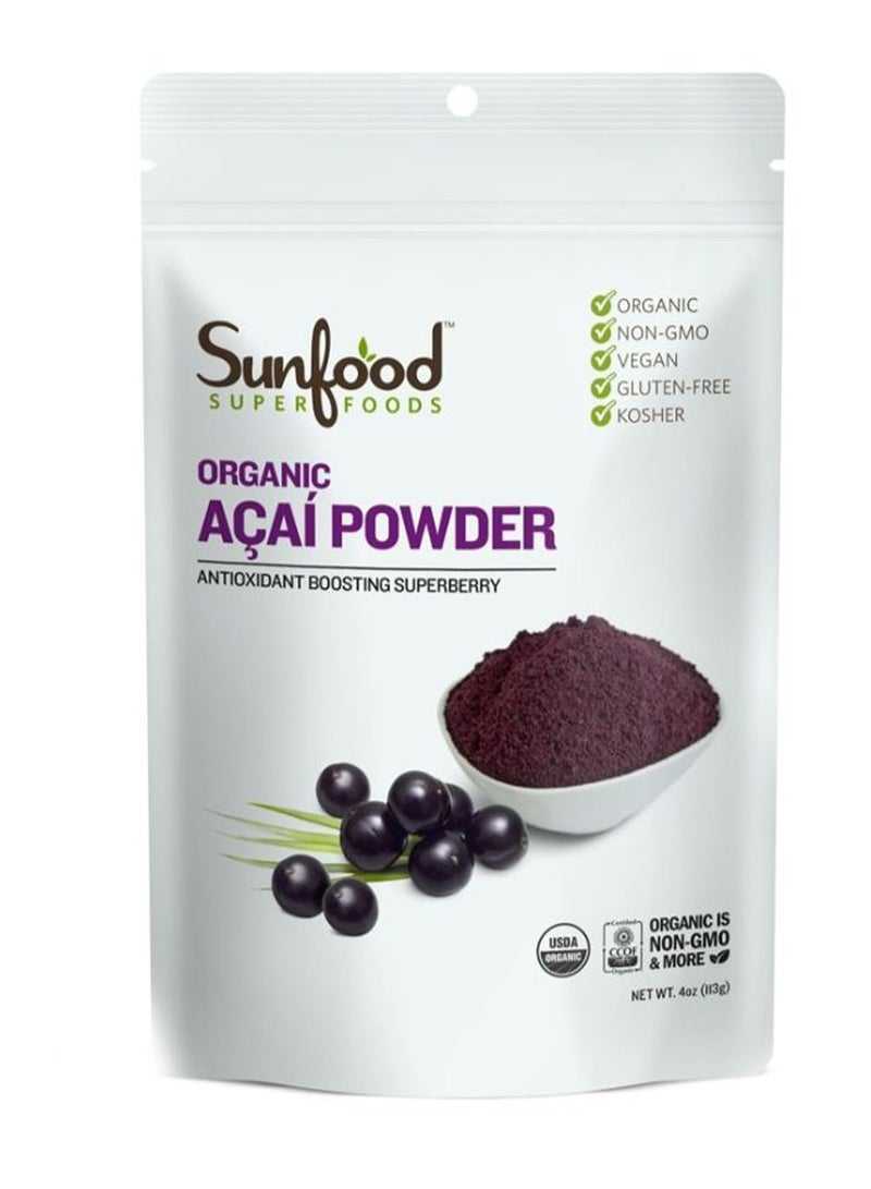 sunfood superfoods - Organic Acai Powder 4 oz - Image 1