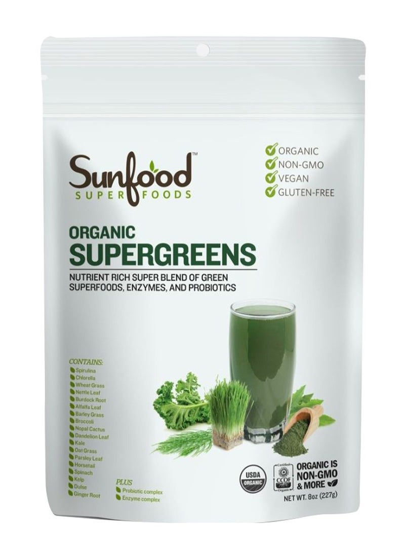 sunfood superfoods - Organic Supergreens 8 oz - Image 1