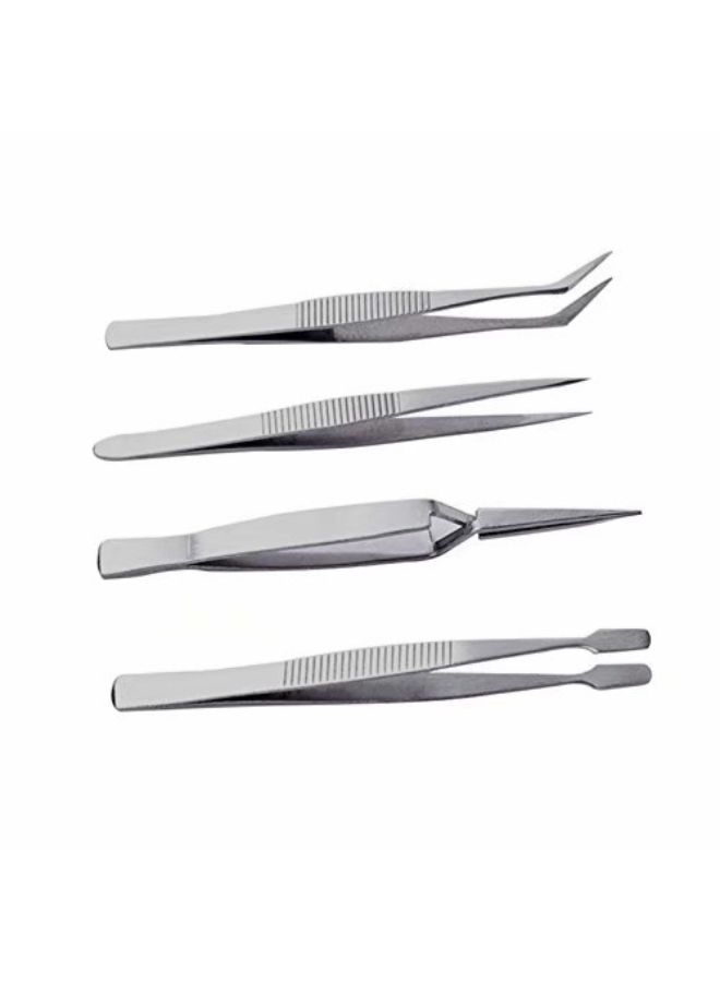 4-Piece Precision Tweezer Tool Silver 100grams  - Image 4