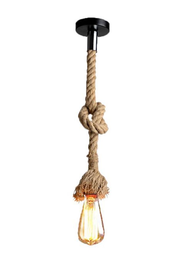 LIXADA Vintage Rope Hanging Ceiling Light Lamp Beige/Black 