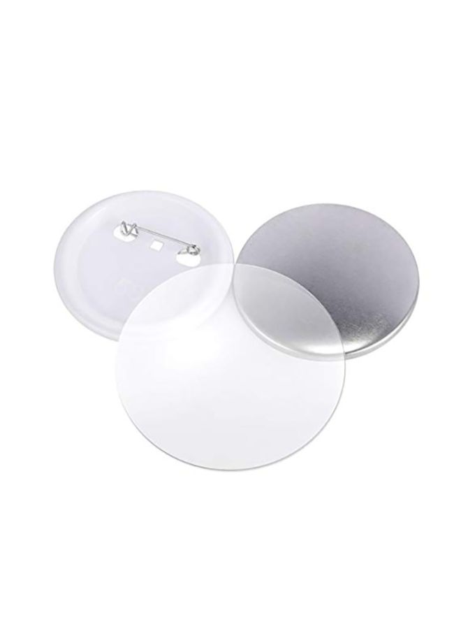 100-Piece Pin Bag Button Batch White  - Image 4