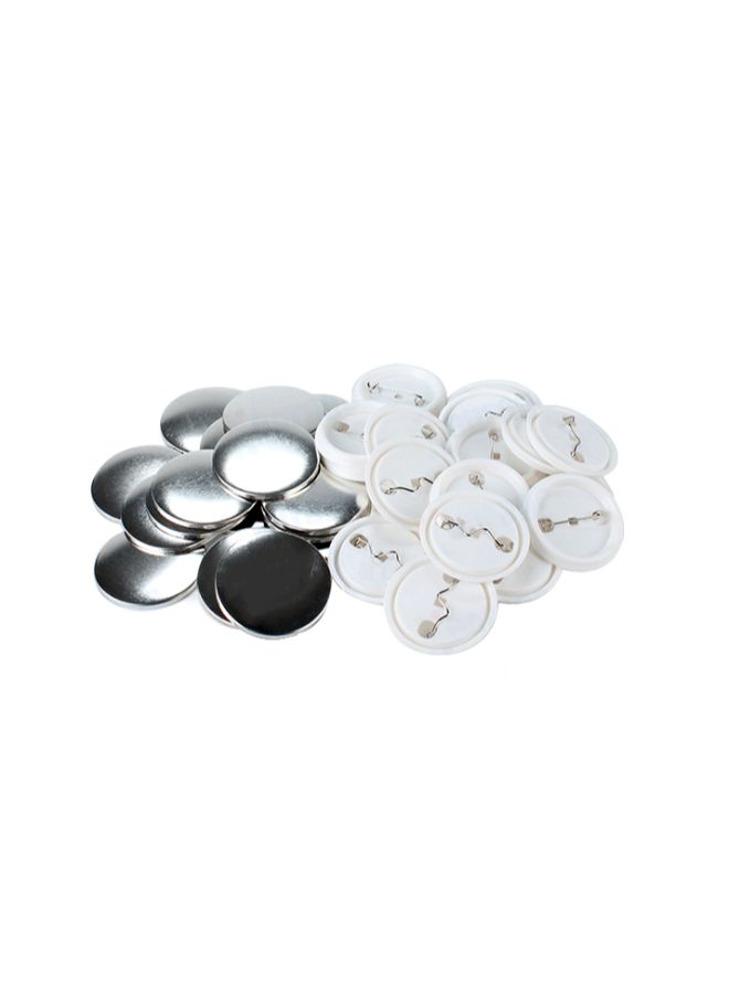 100-Piece Pin Bag Button Batch White  - Image 2