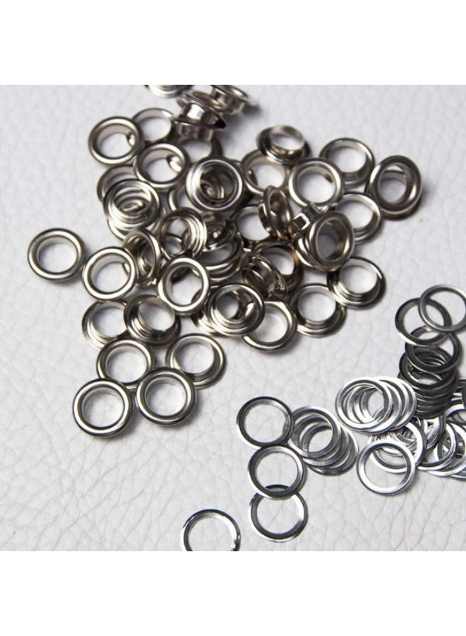 100-Piece Eyelets For Canvas Clothes And Leather Silver - Image 2