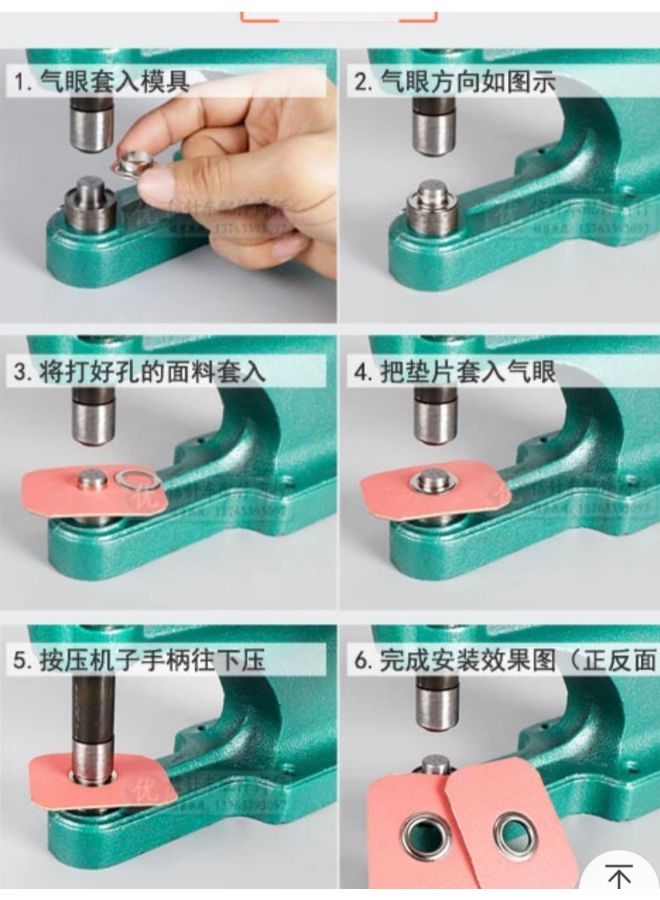 100-Piece Eyelets For Canvas Clothes And Leather Silver - Image 4