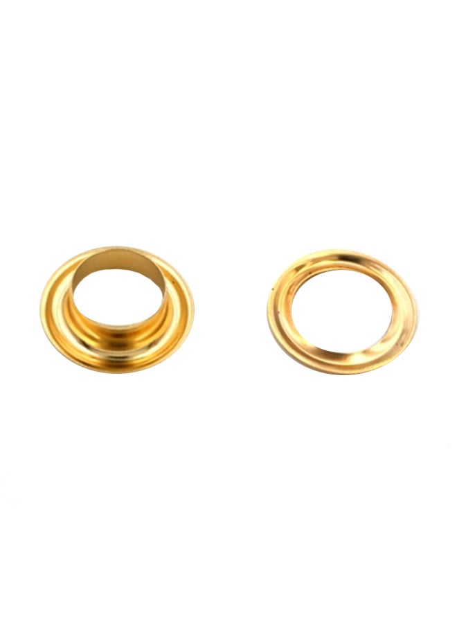 100-Piece Eyelets For Canvas Clothes And Leather Shiny Golden  - Image 1