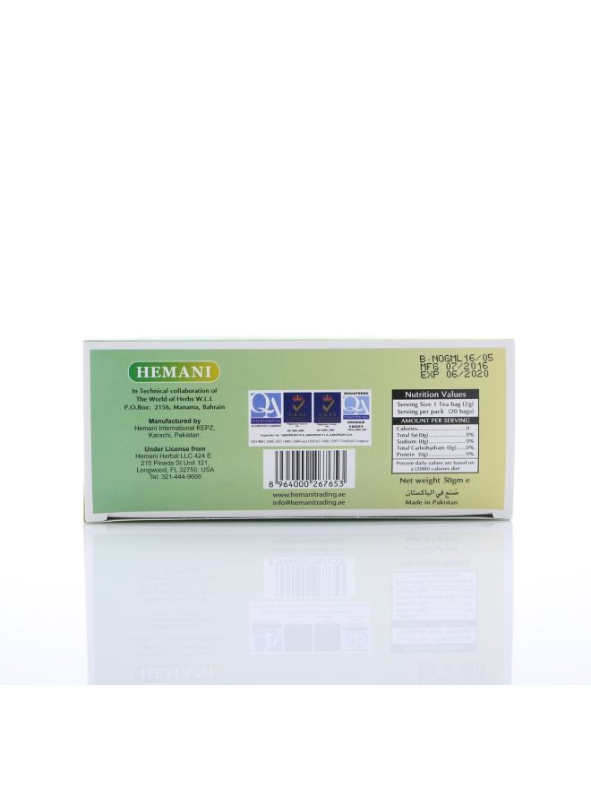 HEMANI Mint And Lemon Green Tea 25 Bags 50grams  - Image 3
