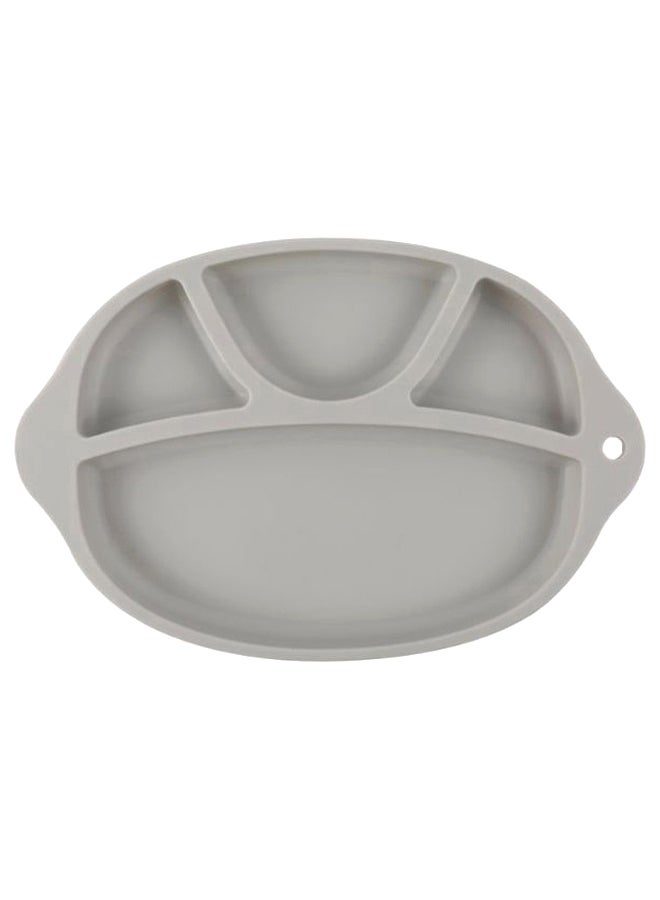 Childrens Meal Compartment Plate Grey 27.5*18*2centimeter