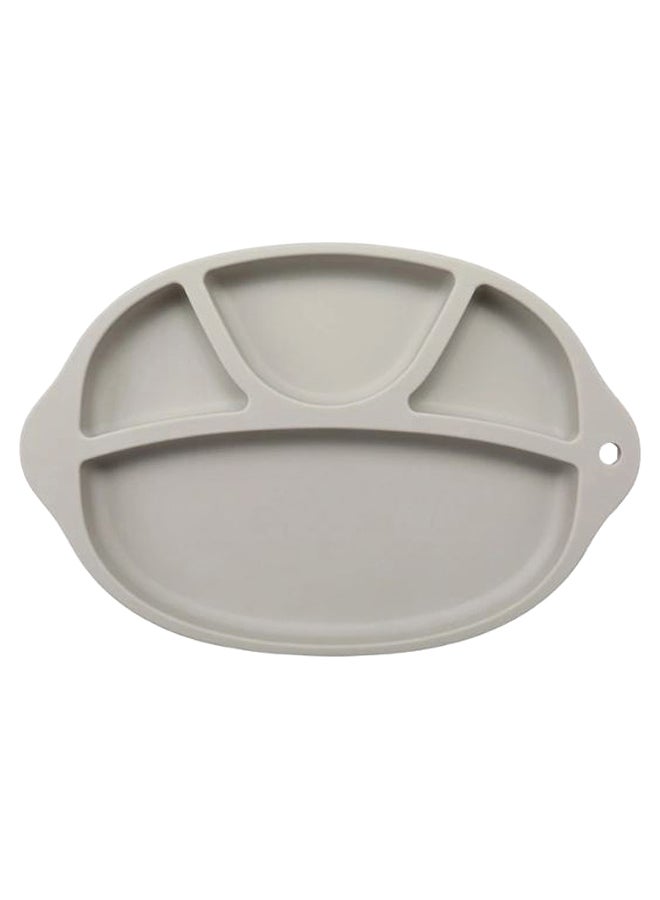 4-Compartment Infant Dinner Plate Grey 27.5 x 18.2cm