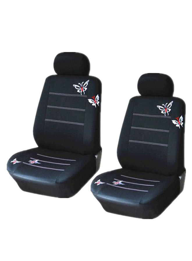 Generic 4 Piece Butterflypattern Embroidered Car Seat Cover Set 