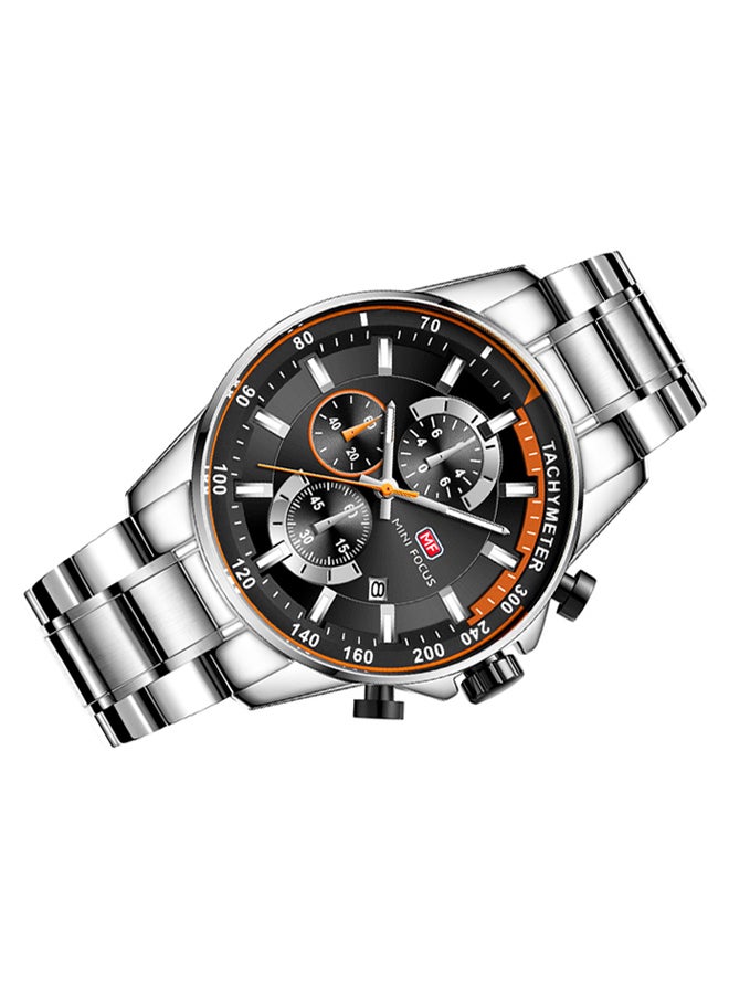 men Speedometer Calendar Luminous Stainless Steel Chronograph Watch - MF0218G