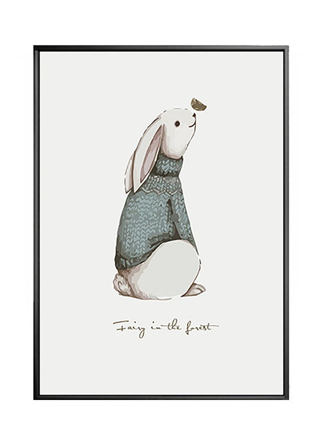Rabbit Living Room Wall Sticker Art Multicolour 40 x 60cm