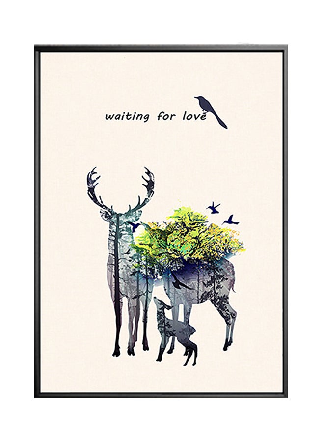 Deer Living Room Wall Sticker Art Multicolour 40 x 60cm